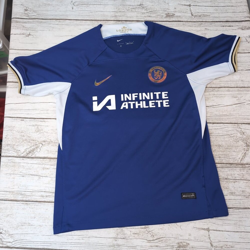Nike Chelsea FC Blue Home Soccer Jersey Dri-Fit Athletic Top – Men’s L